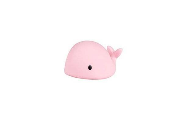 Flow Amsterdam Lampka Nocna LED, Wieloryb Moby Mini, Różowy